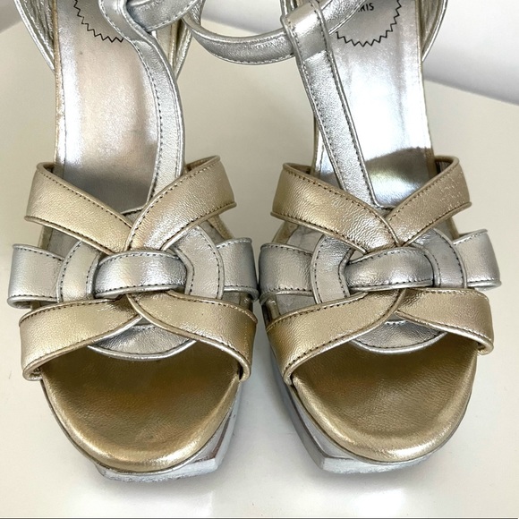 ⛔️SOLD⛔️YSL metallic tribute heels - Picture 8 of 17